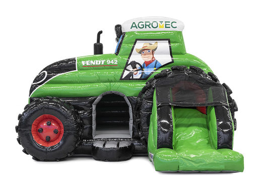 Buy custom made inflatable Agrotec tractor bouncy castle in different shapes and sizes. Promotional inflatables in all shapes and sizes made at JB Promotions UK