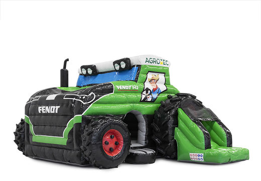 Order now custom-made Agrotec tractor bouncy castle at JB Promotions UK. Custom made inflatable advertising bouncers in different shapes and sizes for sale