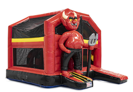 Bespoke Red Devils Have a covered Multiplay bouncy castles made in your own corporate identity at JB Promotions UK. Order online promotional inflatables in all shapes and sizes