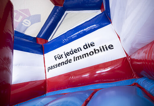 Bespoke EU Immobilien Multifun bouncy castle for various events for sale. Buy custom inflatable promotional bouncers online from JB Inflatables UK now 