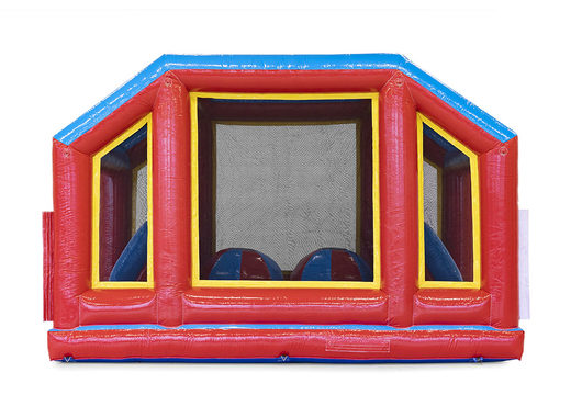 Get your modular 19m obstacle course in themed rollercoaster with matching 3D objects and dual courses in different themes for kids online now. Order inflatable obstacle courses at JB Inflatables UK