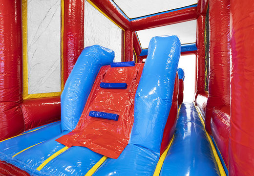 Rollercoaster inflatable 19m obstacle course with matching 3D objects and double courses in different themes for kids. Order inflatable obstacle courses now online at JB Inflatables UK