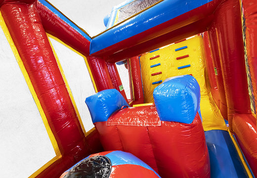 Buy modular 19 meter rollercoaster obstacle course with matching 3D objects for children. Order inflatable obstacle courses now online at JB Inflatables UK