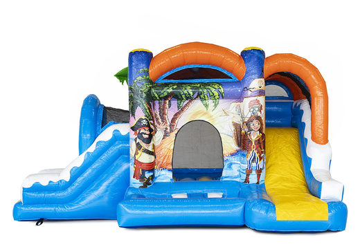 Order Jumpy Fun Pirate bouncy castle with a slide for children. Buy inflatable bouncy castles online at JB Inflatables UK