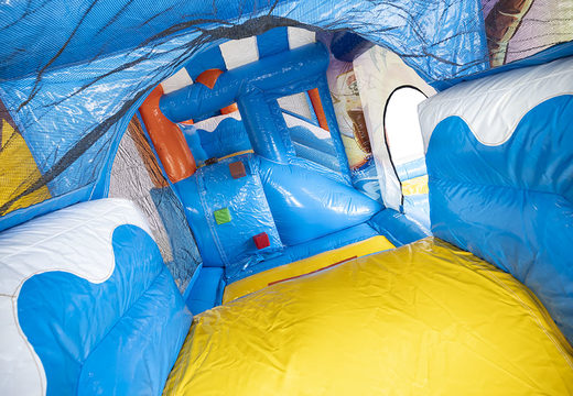 Order Jumpy Fun Pirate bounce house with a slide for children. Buy inflatable bounce houses online at JB Inflatables UK
