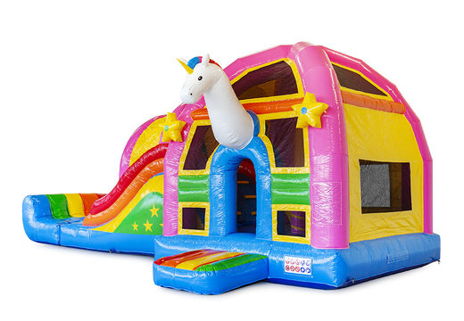 Order online custom made Super Unicorn multiplay bouncy castles at JB Promotions UK. Buy now custom made inflatable promotional bouncy castles online at JB Inflatables UK