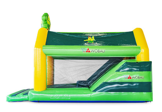 Order custom made inflatable Wobau Combo custom bounce house online at JB Promotions UK; specialist in inflatable advertising items such as custom bouncers