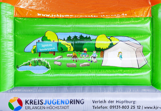 Personalized Kreis Jugendring Super bouncy castle in your own corporate identity made at JB Promotions UK. Order online costum made promotional inflatables in all shapes and sizes now