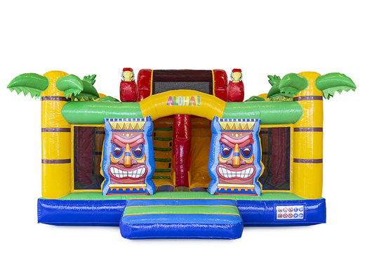 Buy bespoke Hello 29 Slidebox Hawaii  bouncy castles for various events at JB Inflatables UK . Order custom made promotional inflatables UK  at JB Promotions now