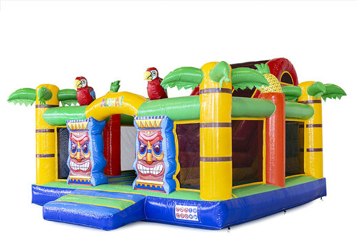 Order now custom made Hello 29 Slidebox Hawaii bouncy castles at JB Promotions UK . Bespoke inflatable advertising bouncers in different shapes and sizes for sale at JB Promotions