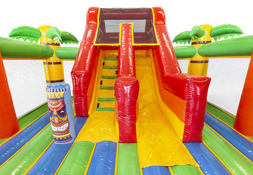 Buy custom made Hello 29 Slidebox Hawaii bouncy castles in different shapes and sizes. Promotional bouncy castles in all shapes and sizes made at JB Promotions UK 