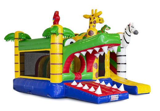 Order personalized custom made safari multiplay bouncy castle at JB Promotions UK. Buy online promotional bouncy castles at JB inflatables UK