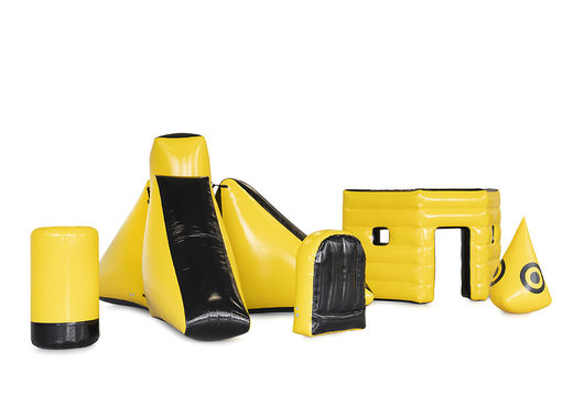 Buy an inflatable yellow black archery bunker in different shapes and sizes for both young and old. Order inflatable archery bunkers now online at JB Inflatables America