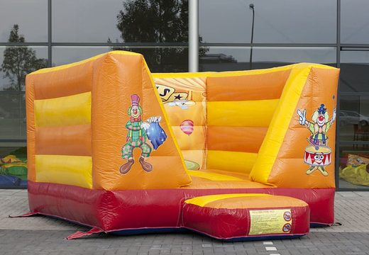 Small open bouncer in circus theme for sale. Order bouncers now at JB Inflatables UK online
