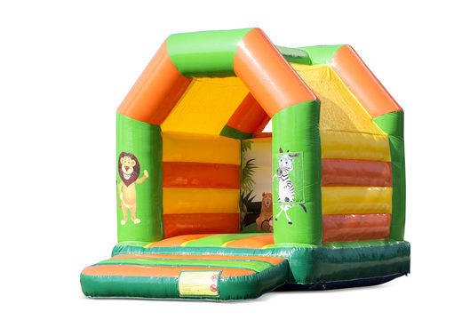 Buy a midi inflatable bouncy castle with a jungle theme for kids. Bouncy castles available at JB Inflatables UK online