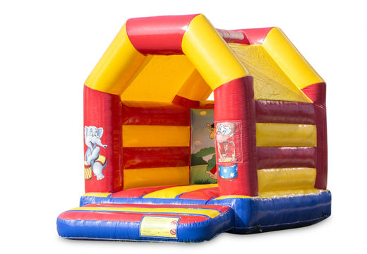 Buy a midi inflatable bouncy castle with a circus theme for kids. Bouncy castles available at JB Inflatables UK online