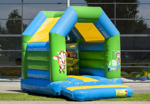 Midi inflatable bouncer in farm theme for kids to buy. Order bouncers online at JB Inflatables UK 