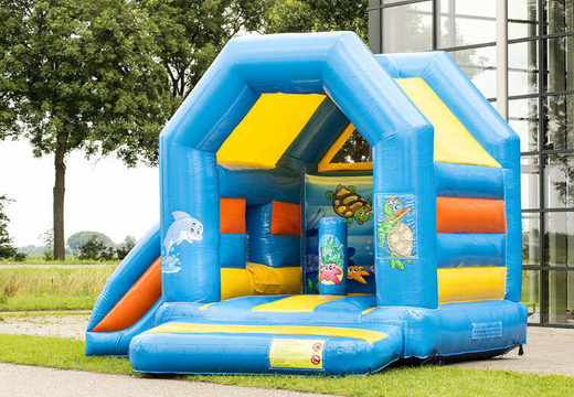 Purchase a midi multifun bouncy castle with roof in seaworld theme for kids. Buy bouncy castles online at JB Inflatables UK 