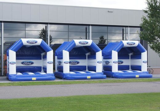 Order online a custom made inflatable Ford - A-Frame Bouncy castle made in your own corporate identity at JB Promotions UK; specialist in inflatable advertising items such as custom bouncy castles