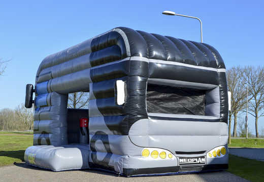 Bespoke MAN Neoplan customized bouncy castle for sale at JB Promotions UK. Buy custom made inflatable promotional bouncers online from JB Inflatables UK now