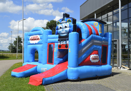 Order Thomas the Train custom made multiplay bouncy castle now at JB Promotions UK. Custom made inflatable advertising bouncers in various shapes and sizes for sale