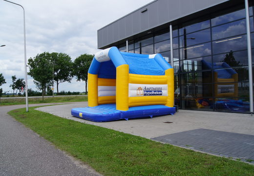 Order now custom made Amptmeijer Mortgages a frame bouncer at JB Promotions UK. Request free design for inflatable advertising bouncy castles in your own corporate identity