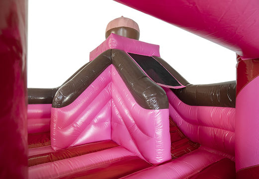 Order online Kwanten van Esch Funcity Pastry custom bouncy castles at JB Promotions UK; specialist in inflatable advertising items such as custom made bouncers