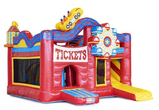 Order medium inflatable roller coaster bouncy castle with slide for children. Buy inflatable bouncy castles online at JB Inflatables UK