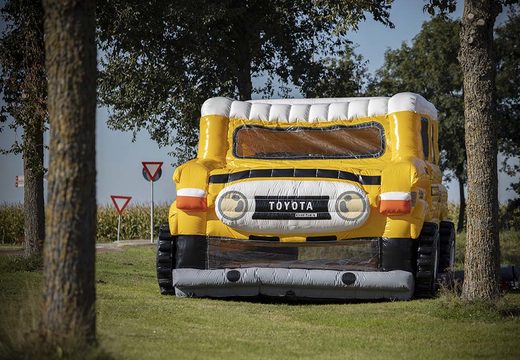 Order bespoke inflatable Toyota Land Cruiser Autobedrijf van der Linde inflatable bouncy castles online at JB Promotions UK; specialist in inflatable advertising items such as custom bouny castels