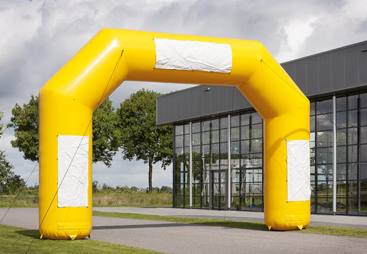 Order a start & finish inflatable race arch in yellow online at JB Inflatables UK. All standard inflatable arches are delivered super fast