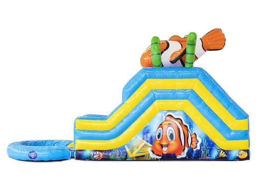 Buy covered inflatable multiplay bouncy castle with water slide in theme seaworld sea nemo for children at JB Inflatables UK. Buy bouncy castles online at JB Inflatables UK