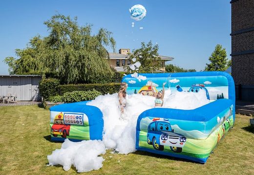 Opblaasbaar open bubble boarding luchtkussen met schuim kopen in thema auto cars voor kinderen