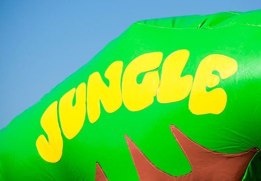 Ball pit jungle bouncer with a 3D object on the roof and fun pictures on the walls. Order bouncers online at JB Inflatables UK