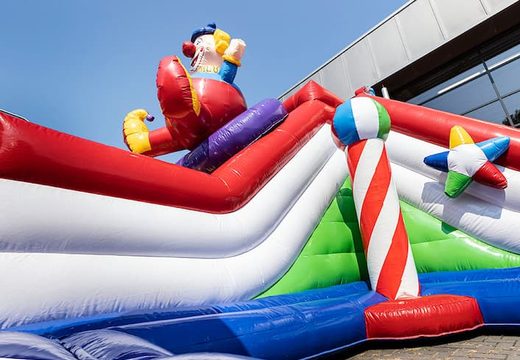 Order colored inflatable park in circus theme for children. Buy bouncers online at JB Inflatables UK