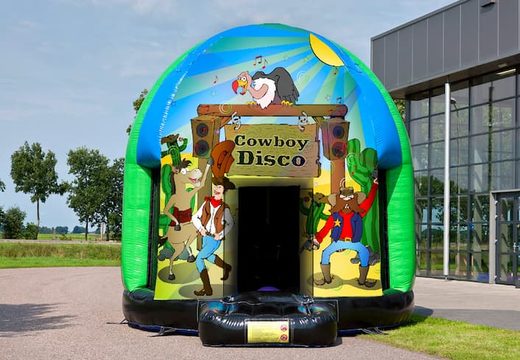 Order multi-themed 3,5m bouncy castle in Cowboy theme for kids. Buy inflatable bouncy castles at JB Inflatables UK