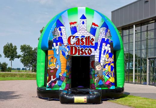 Disco multi-themed 4,5m bouncy castle for sale in Castle theme for kids. Buy inflatable bouncy castles online at JB Inflatables UK