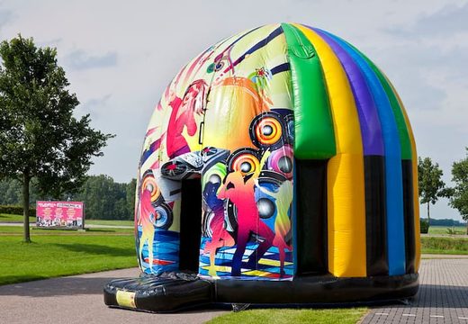 For sale disco multi-themed 5.5m bouncy castle for young and old. Order inflatable bouncy castles online at JB Inflatables UK