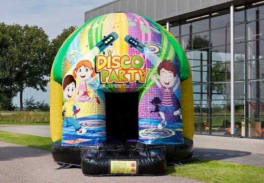 Order disco multi-themed 5.5 meter bouncy castle in Kids party theme for children. Buy bouncy castles online at JB Inflatables UK