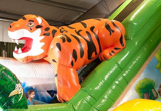 Giga bounce house 40 meters long and 20 meters wide with 8 slides, 2 climbing towers, inflatable 3D animals, fun obstacles and obstacle courses for children. Order bounce houses online at JB Inflatables  UK