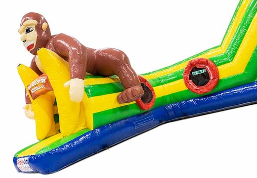 Order a gorilla-themed crawling tunnel bouncy castle for children. Buy bouncy castles online at JB Inflatables UK