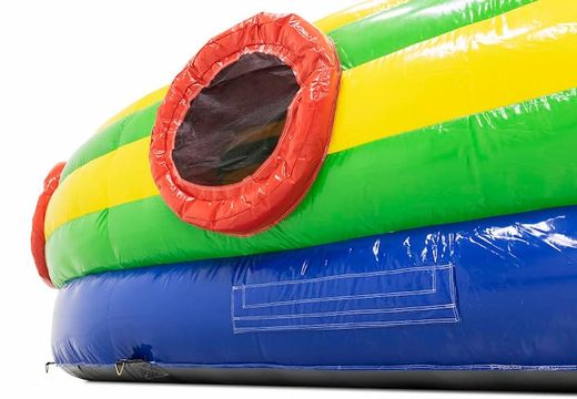 Order a crawling tunnel bouncy castle in a crocodile theme for children. Buy bouncy castles online at JB Inflatables UK