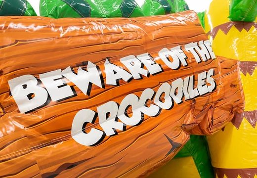 Buy play and fun crocodile crawl tunnel bouncy castle for children. Order bouncy castles online at JB Inflatables UK