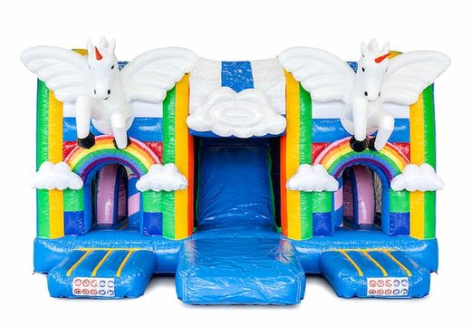 Buy Multiplay XXL Unicorn bouncy castle in a unique design for kids. Order bouncy castles online at JB Inflatables UK