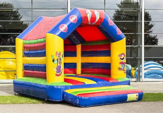 Buy a standard bouncy castle in circus theme with beautiful animations both on the inner and outer walls and on the pillars for children. Buy bouncy castles online at JB Inflatables UK