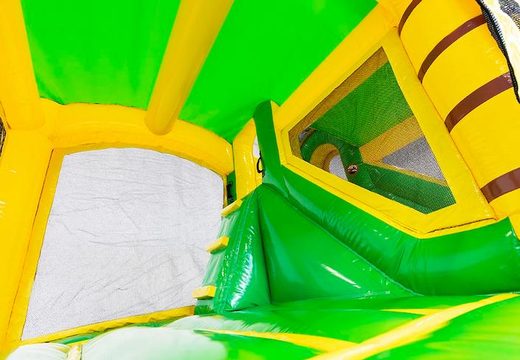 Order covered inflatable multiplay bounce house in crocodile theme for kids at JB Inflatables UK. Buy bounce houses online at JB Inflatables UK