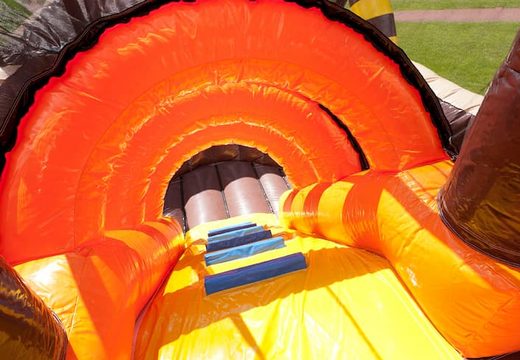 Buy Mega Pirate Shooter Ship Shape bouncy castle with Shooting Game and Slide for Kids. Order inflatable bouncy castles online at JB Inflatables UK