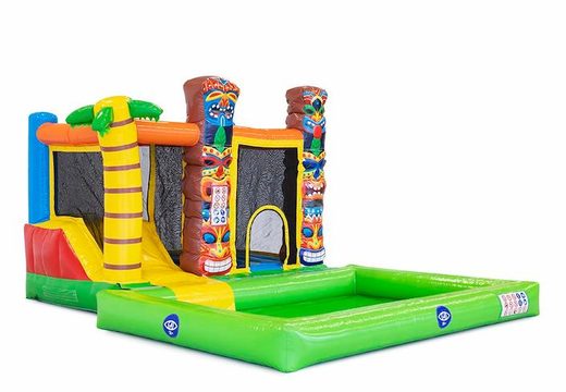 Order covered inflatable multiplay bouncer in Hawaii theme for kids at JB Inflatables UK. Buy inflatable bouncers online at JB Inflatables UK