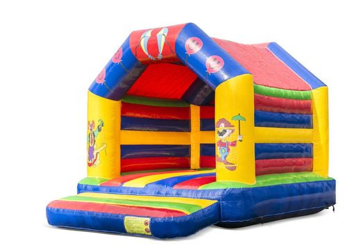 Buy a standard bouncy castle in a circus theme for children with beautiful animations both on the inner and outer walls and on the pillars. Order inflatables online at JB Inflatables UK