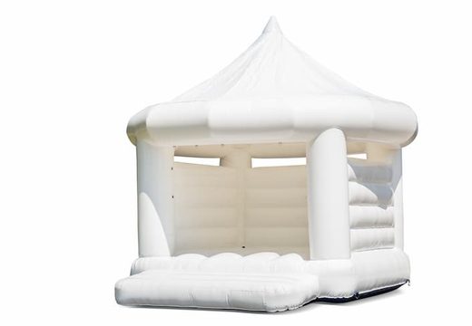 Buy a standard carousel wedding pillow bouncy castle in white for children. Order bouncy castles online at JB Inflatables UK