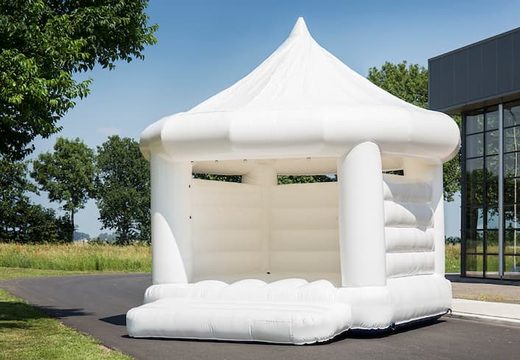 Buy standard carousel white wedding pillow bouncy castle for children. Buy indoor inflatables online at JB Inflatables UK